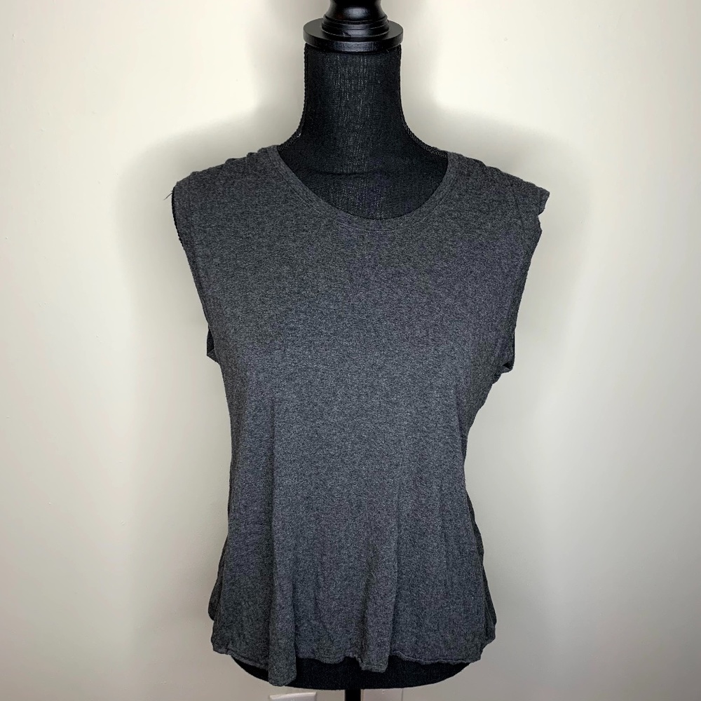 Marine Layer Dark Grey Open Back Tank Top S